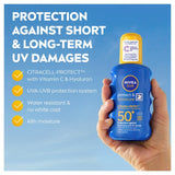 Nivea SPF 50+ sun cream spray 200ml, imported from the UK