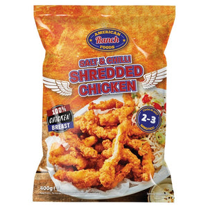 American Ranch Salt & Chilli Shredded Chicken Frozen Breaded Chicken Strips 400g