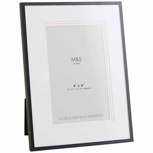 M&S layered mount photo frame black 4x6 inch, UK version