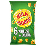 Hula Hoops cheese & onion crisps multipack 6x24g, UK version