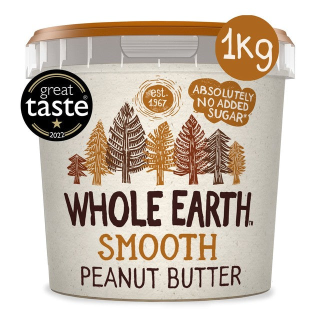 Whole Earth Smooth Peanut Butter no added sugar 1kg (British brand)