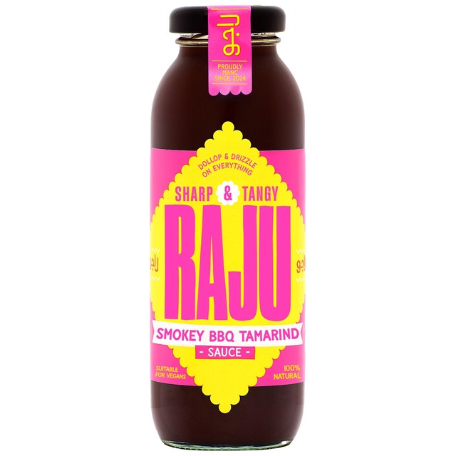 Raju Smokey BBQ Tamarind Sauce 280g, imported from the UK