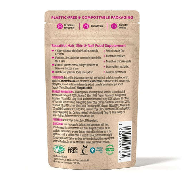 Together Health beauty supplement for hair skin nails, imported from the UK