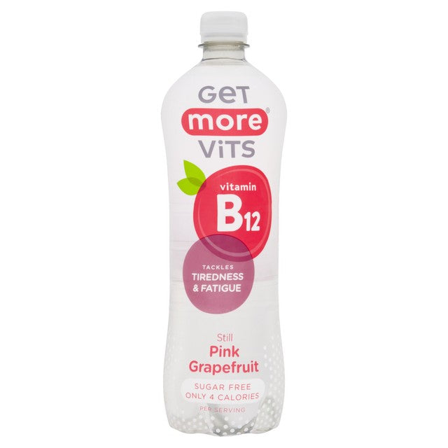 Get More Vits pink grapefruit vitamin B12 drink 500ml - British product