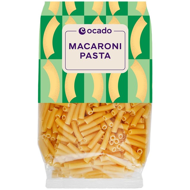 Ocado macaroni pasta 500g bag, imported from the UK