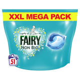Fairy Non Bio Pods laundry detergent capsules for sensitive skin 50 washes - British product