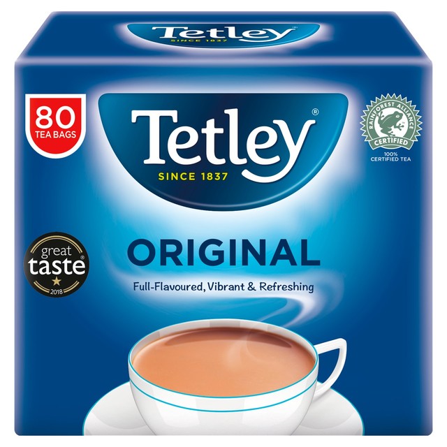 Tetley Black Tea Bags 80 Bags (British brand)