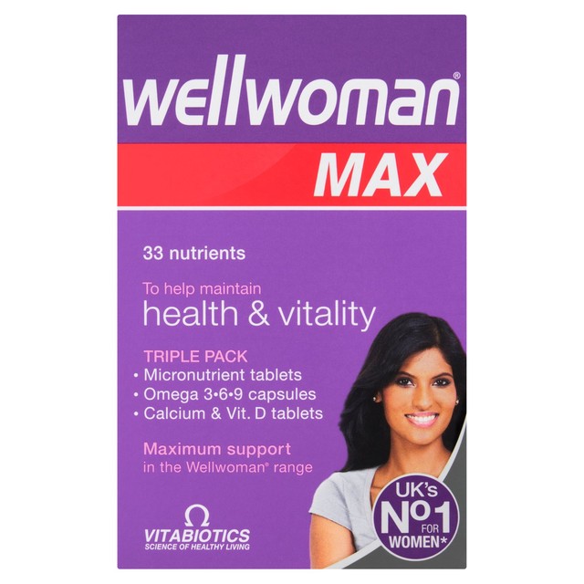 Vitabiotics Wellwoman Max Health & Vitality Tablets Triple Pack (British brand)