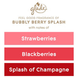Glade scented candle Bubbly Berry Splash 112g, UK version