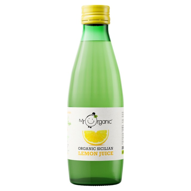 Mr Organic Sicilian lemon juice 250ml, imported from the UK