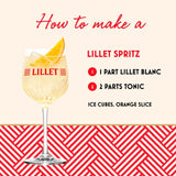 Lillet Blanc white wine-based aperitif bottle, UK version