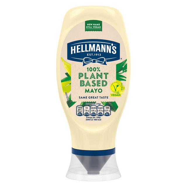 Hellmann's plant based mayonnaise 430ml, UK version