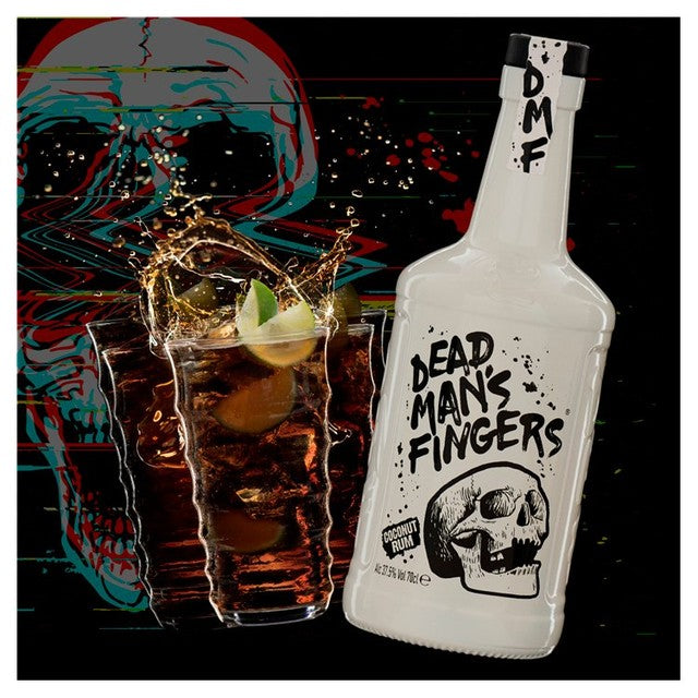 Dead Man's Fingers coconut rum in a glass bottle - British product