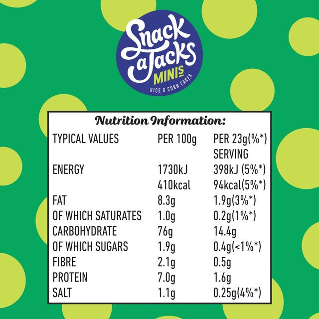 Snack a Jacks sour cream & chive rice and corn cakes 23g bag (British brand)