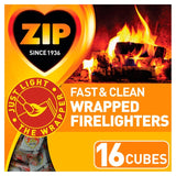 Zip odourless fast & clean wrapped firelighters 16 pack (British brand)