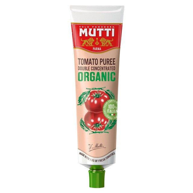 Mutti organic double concentrate Italian tomato puree 185g, imported from the UK