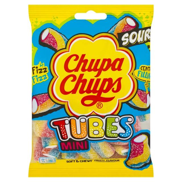 Chupa Chups Sour Mini Tubes soft candies 130g - British product