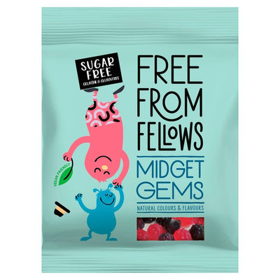 M&S Free From Fellows Vegan Sugar Free Midget Gems Gummy Sweets 70g- Buy online at McGrocer