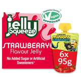 M&S Jelly Squeeze Strawberry Jelly Pouch Multipack Fruit Jelly Snack 6 x 95g- Buy online at McGrocer