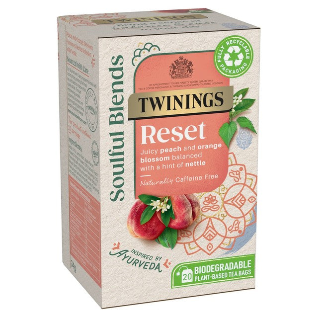 Twinings peach and orange blossom herbal infusion 20 tea bags (British brand)