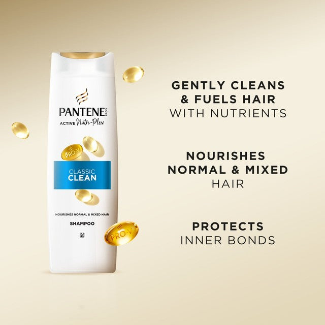 Pantene Classic Clean Shampoo, imported from the UK