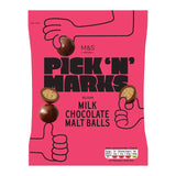M&S milk chocolate malt balls bag - British product