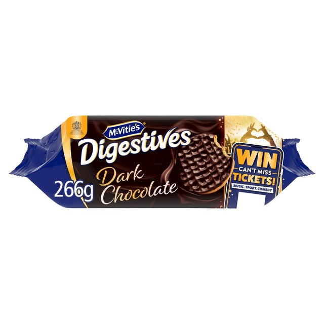 McVitie's dark chocolate digestives biscuits 266g, imported from the UK
