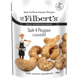 Mr Filbert's salt and pepper cashews 40g, imported from the UK