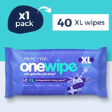 Mum & You extra large biodegradable baby wipes 40 pack, imported from the UK