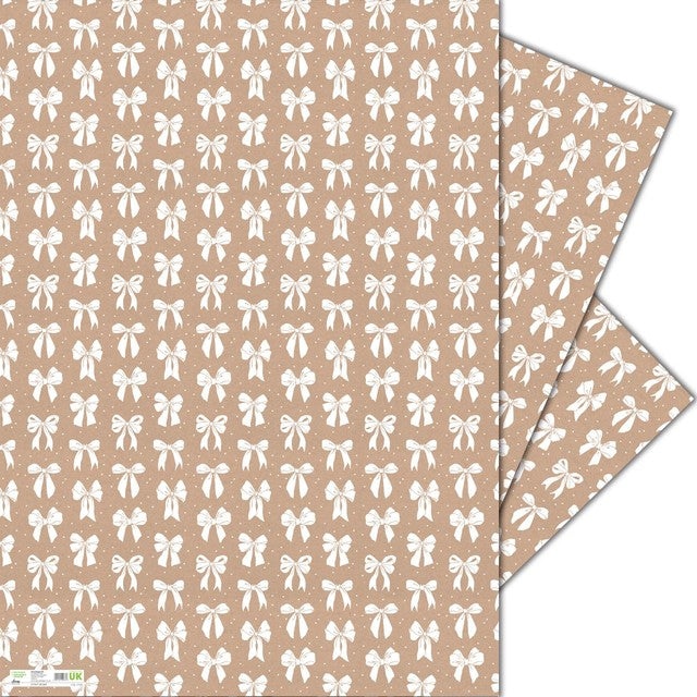 Deva Designs craft bow gift wrap sheets 3 pack - British product