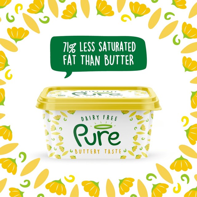 Pure Dairy Free dairy-free buttery spread 500g, imported from the UK