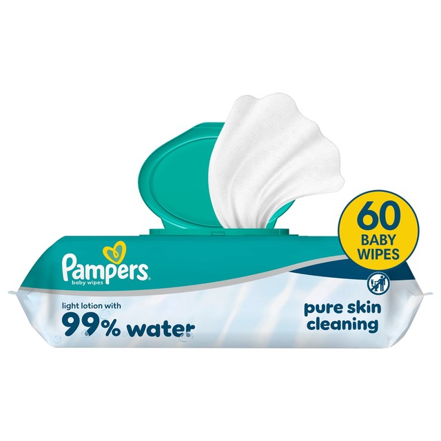 Pampers 99% water baby wipes (British brand)