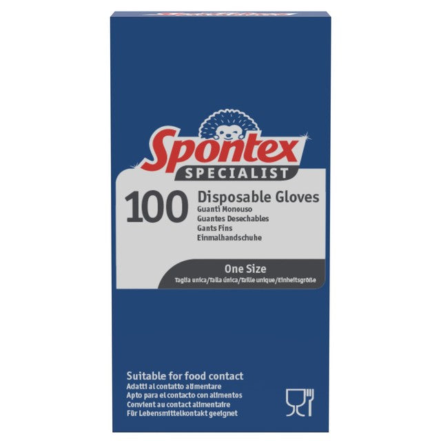 Spontex Food Safe Disposable Gloves 100 pack (British brand)