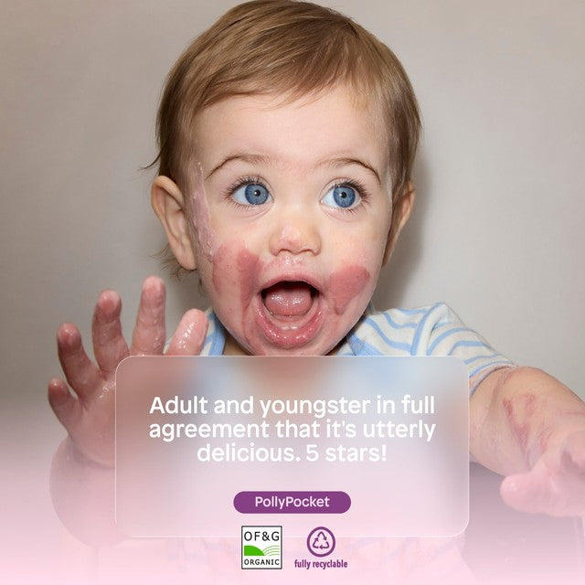 Little Freddie organic strawberry, blueberry & oats baby food pouch 100g, UK version