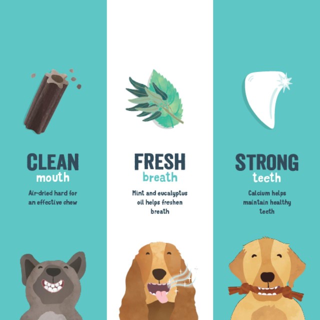 Edgard & Cooper apple eucalyptus small dog dental sticks - British product