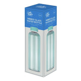 Cooke & Miller blue ribbed glass water bottle 500ml, imported from the UK