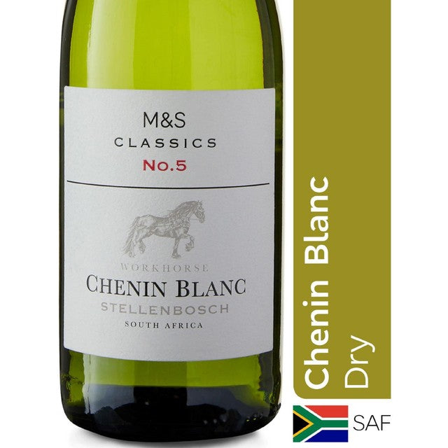 M&S Chenin Blanc white wine 75cl, imported from the UK