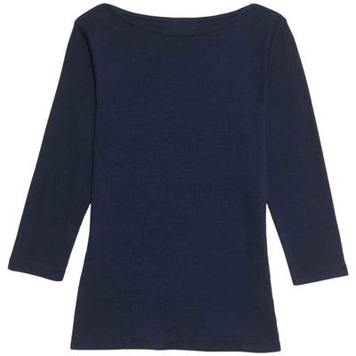 M&S Women's Pure Cotton Slim Fit Top Navy Women's Top Size 18