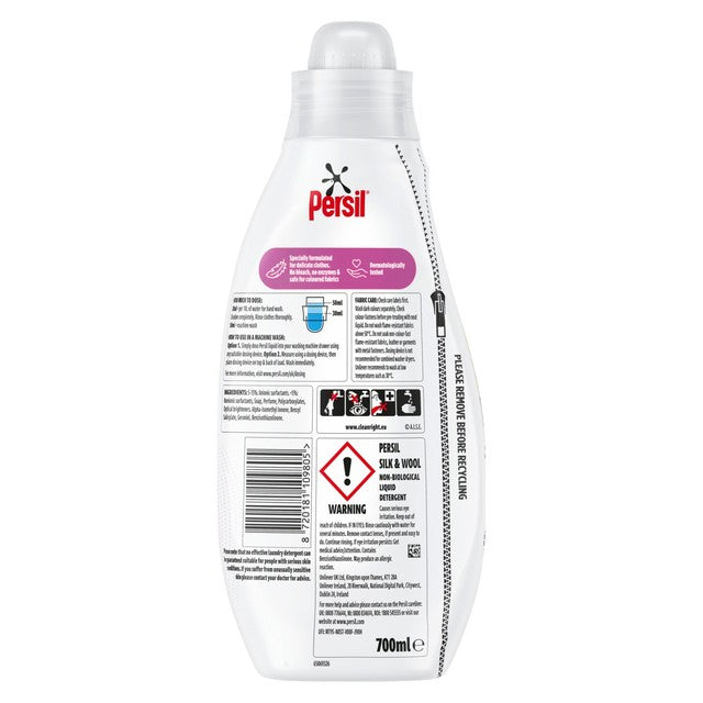 Persil Silk and Wool washing liquid 700ml, imported from the UK