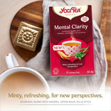 Yogi Tea Organic Mental Clarity herbal infusion 17 bags (British brand)