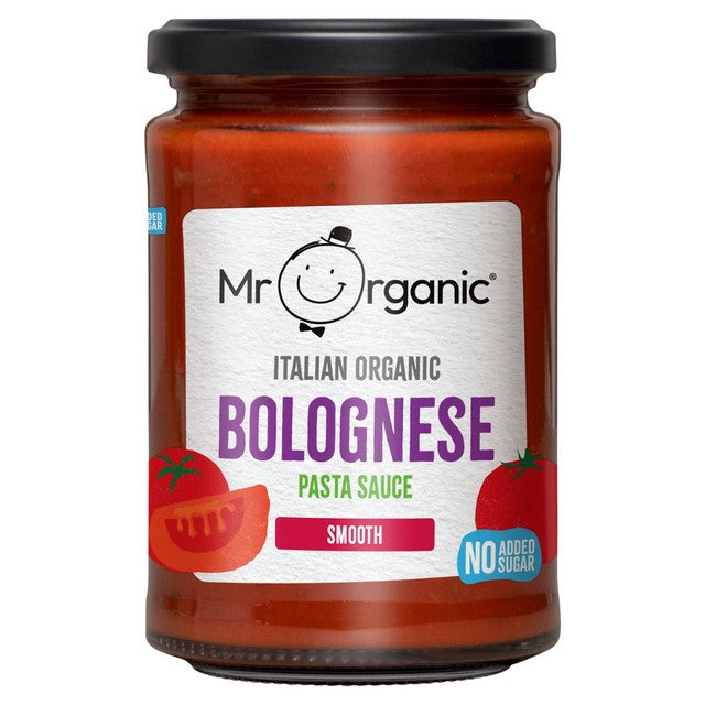 Mr Organic Smooth Bolognese Pasta Sauce 350g, imported from the UK