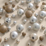 M&S Shatterproof White, Silver & Gold Baubles
