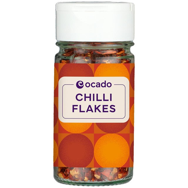 Ocado chilli flakes seasoning 28g, imported from the UK
