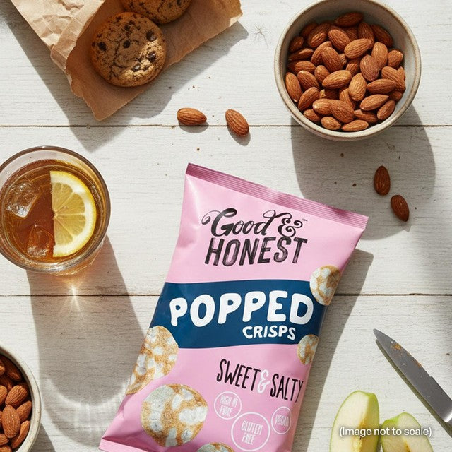 Good & Honest Sweet & Salty popped chips 85g, imported from the UK