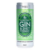 M&S Diet Gin & Tonic 25cl, imported from the UK