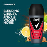 Sure Men Antiperspirant Deodorant Roll On Base Original