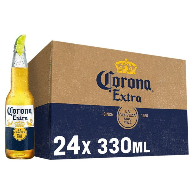 Corona Extra lager beer 24 x 330ml bottles - British product