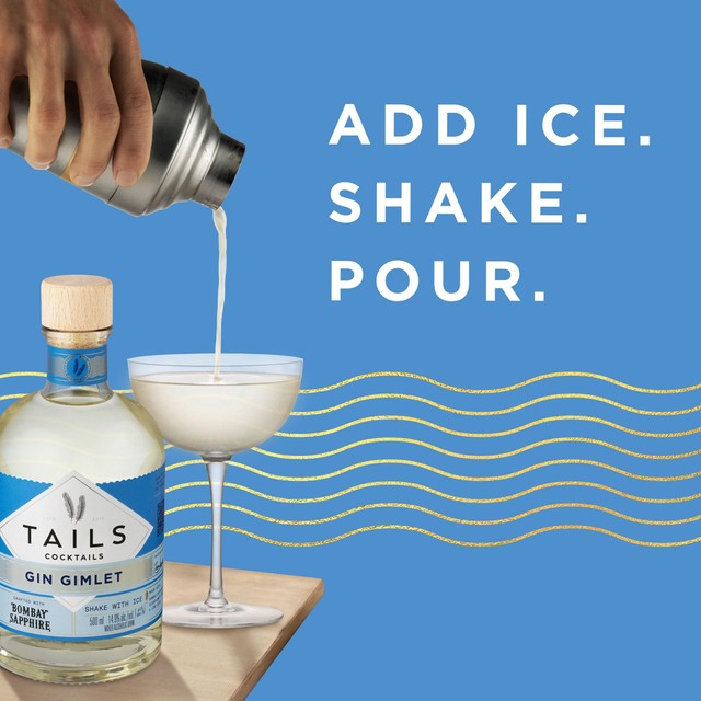 Tails Bombay Sapphire Gin Gimlet cocktail 500ml (British brand)