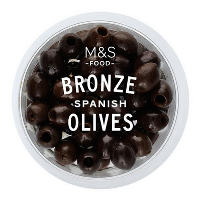 M&S Pitted Black Olives in Rapeseed Oil 154g