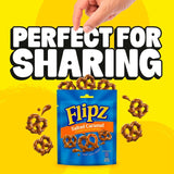 Flipz salted caramel flavour coated pretzels 90g - British product